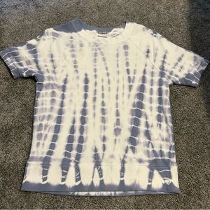 Gap, xs, blue and white tie dye short sleeve sweatshirt